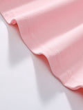 Summer Unicorn Logo Short-sleeved Pink Dress with Turn-down Collar for Stylish Girls - MyKids-USA™