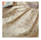 Summer Baby Kids Girls Fly Sleeves Square Neck Flowers Pattern Printed Dress