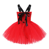 Children Girls’ Halloween Costume Set: Sleeveless Red Tulle Dress with Cosplay Accessories – Sets - MyKids-USA™