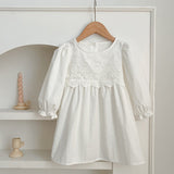 Spring/Autumn Baby Onesies And Dress For Girls With White Lace Trim – Princess Sister Matching Set - MyKids-USA™