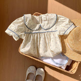 Summer Arrival Baby Kids Girls Cute Short Sleeves Flowers Pattern Printed Dress