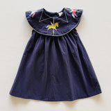 Summer Arrival Baby Kids Girls Sleeveless Unicorns Pattern Embroidered Dress