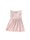 Summer New Arrival Baby Kids Girls Sleeveless Floral Print Round Neck Pink Dress - MyKids-USA™
