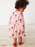 Spring Grils Baby Kids Long Sleeve Floral Pink Princess Dress