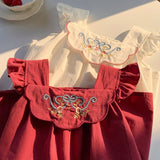 Summer Arrival Baby Kids Girls Fly Sleeves Flowers Embroidered Pattern Dress - MyKids-USA™