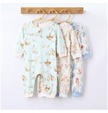 Autumn and Spring Arrival Baby Unisex Animals Pattern Long Sleeves Crew Neck Rompers