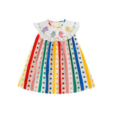 New Arrival Summer Baby Kids Girls Sleeveless Striped Polka Dots Dress