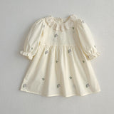 Floral Adorable Baby Doll Collar Onesies And Girls’ Dress – Princess Sister Matching Set - MyKids-USA™