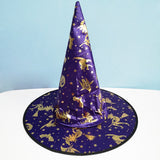 Halloween Bronzed Witch Hats Masquerade Dress Up Decoration