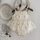 Summer Arrival Baby Girls Cute Sleeveless Floral Pattern Dress Design Onesies - MyKids-USA™