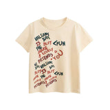 Summer Girls’ Letters Print T-shirt in European and American Style - MyKids-USA™