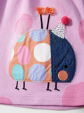 Spring And Summer Baby Girls Short Sleeves Polka Dots Ladybird Pattern Dress - MyKids-USA™