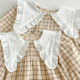 Spring Baby Girls Plaid Long-sleeved Onesies and Dress – Princess Sister Matching Set