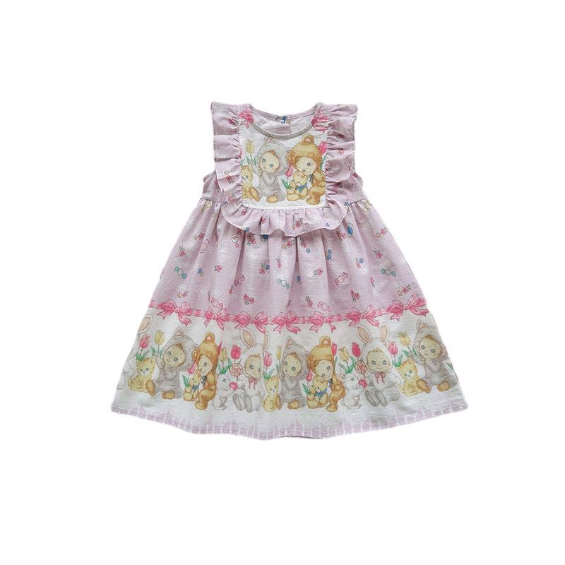 Summer Kids Girls Cute Baby Print Sleeveless Design Princess Dress - MyKids-USA™