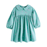 Floral Graphic Doll Neck Cute Dress In Autumn