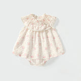 Summer Baby Kids Floral Pattern Sleeveless Top Dress and Bloomers Clothing Set for Girls - MyKids-USA™