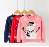 Kids Unisex Snowman Pattern Knitwear - MyKids-USA™