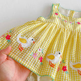 Summer Arrival Baby Girls Cute Plaid Sleeveless Dress Design Onesies - MyKids-USA™