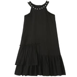Baby Girl Solid Color Halter Neck Design Tirregular Hem Dress For Special Ocassion - MyKids-USA™
