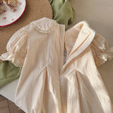 Summer Arrival Baby Kids Girls Cute Short Sleeves Flowers Pattern Embroidered Lace Trim Dress - MyKids-USA™