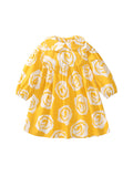 Design Autumn Girls Flowers Pattern Peter Pan Collar Long Sleeves Dress - MyKids-USA™
