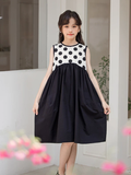 Hot Selling Summer Kids Girls Fashion New Style Polka Dots Sleeveless Color Patchwork Dress - MyKids-USA™