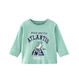 Baby Boy Cool Print Pattern Long Sleeve Soft Cotton Pullover Shirt - MyKids-USA™