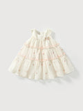 Summer Arrival Baby Girls Cute Floral Embroidered Pattern Sleeveless Dress - MyKids-USA™