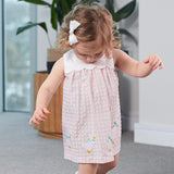 Summer Baby Girls Sleeveless Plaid Patchwork Geese Pattern Dress - MyKids-USA™