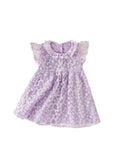 Summer New Arrival Girls’ Daisy Flowers Pattern Embroidery Round Collar Fly Sleeves Dress - MyKids-USA™