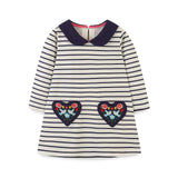 Girls’ European-American Style Peter Pan Collar Dress - MyKids-USA™