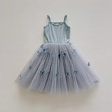 Summer Arrival Butterfly Pattern Sleeveless Tulle Patchwork Dress for Stylish Girls - MyKids-USA™