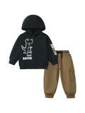 High Quality Spring And Autumn Boys Dinosaur And Letter Pattern Long Sleeves Top Pullover Hoodie And Pants Clothing Set - MyKids-USA™