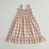 Summer Baby Girls French-style Plaid Sleeveless Onesies and Dress – Princess Sister Matching Set - MyKids-USA™