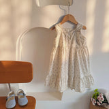 Summer Arrival Baby Kids Girls Cute Sleeveless Flowers Pattern Printed Dress - MyKids-USA™