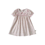 Summer Baby Kids Girls Short Sleeves Pink Floral Dress - MyKids-USA™