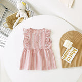 New Arrival Summer Baby Girls Plaid Sleeveless Cotton Dress - MyKids-USA™