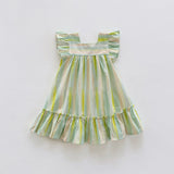 Summer Arrival Baby Kids Girls Fly Sleeves Striped Pattern Dress - MyKids-USA™