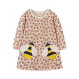 Girls’ European-American Style Floral/Polka Dots Cartoon Pattern Dress