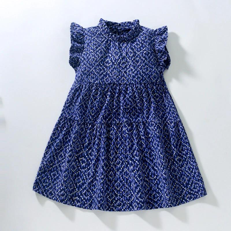 Baby Girl Ditsy Flower Graphic Sleeveless Loose Princess Dress - MyKids-USA™