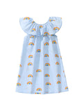 Summer New Arrival Girls Sleeveless Rainbow Print Dress
