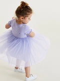 Spring And Summer Baby Girls Short Sleeves Unicorn Ladies Cartoon Chiffon Dress