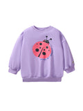 Baby Kids Girls Cartoon Ladybird Pattern Purple Pullover Clothing Sweatshirt - MyKids-USA™