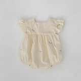 Summer Baby Girls French-style Floral Short-sleeved Onesies and Dress – Princess Sister Matching Set