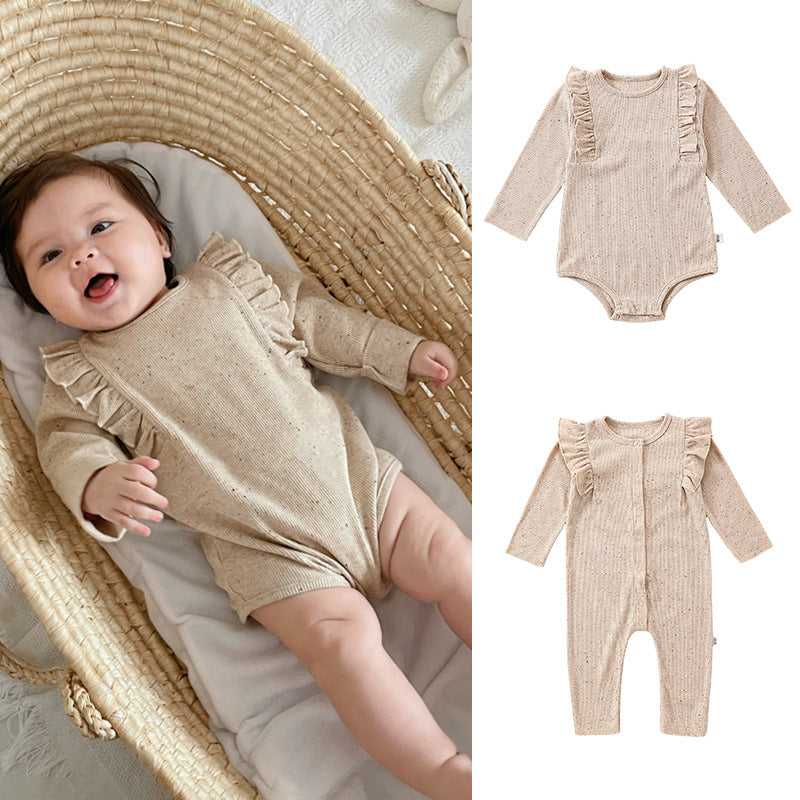 Autumn Hot Selling Baby Unisex Tiny Dots Pattern Long Sleeves Onesies and Rompers - MyKids-USA™