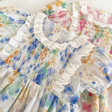 Baby Girl Floral Pattern Loose Summer Onesies Dress - MyKids-USA™