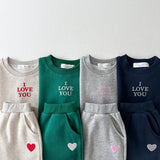 Autumn Kids Unisex Casual Letters Pattern Long Sleeves Top Pullover and Pants Clothing Set - MyKids-USA™