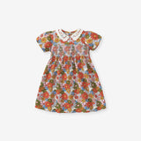 New Design Summer Girls Flowers Print Lace Collar Dress