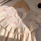Summer Baby Kids Girls Sleeveless Floral Pattern Printed Brown Dress - MyKids-USA™