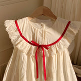 Summer Arrival Baby Kids Girls Cute Sleeveless Flowers Pattern Embroidered Dress